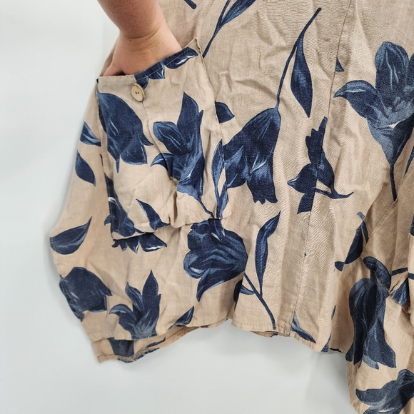 Bella Amore Italian Linen Lagenlook Tulip Dress - Picture 5 of 9